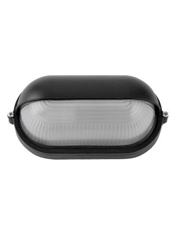 APLIQUE  PARED  OVAL  NEGRO  C/PLACA  DELANTERA  40W  E27  PG0803