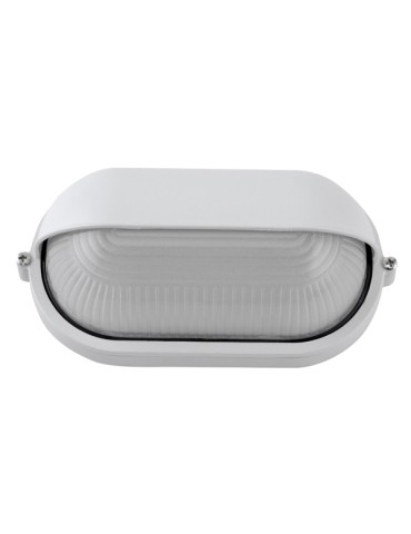 APLIQUE  PARED  OVAL  BLANCO  C/PLACA  DELANTERA  40W  E27  PG0804