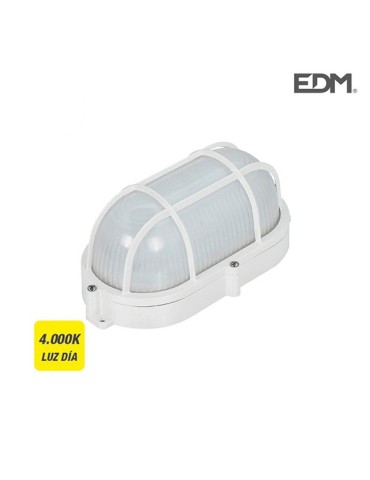 APLIQUE  EXTERIOR  LED  810  lm  OVAL  REJILLA  4000K  9  W  34723