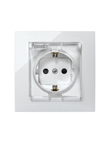 BASE  ENCHUFE  SCHUKO  MONOBLOC  IP44  BLANCO  -  F1591450030