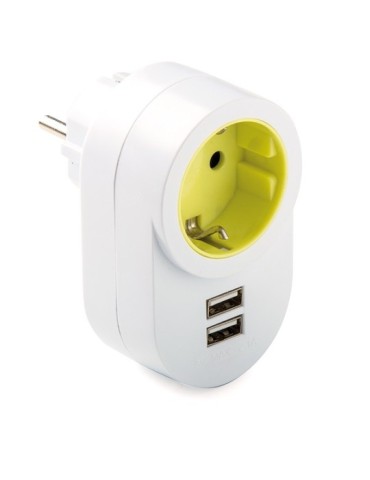 ADAPTADOR  TT  LATERAL  2  USB  16A-250V  1308