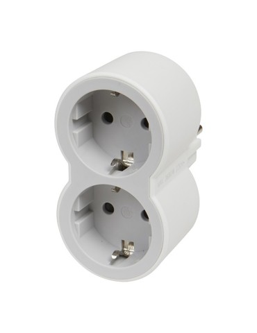 ADAPTADOR  ESTÃNDAR  2X2P+T  FRONTAL  BCO/GRIS  16  A  694516
