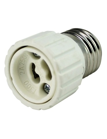 PORTALAMPARAS  CONVERSOR  E-27  A  GU10  CERAMICO  -  12100