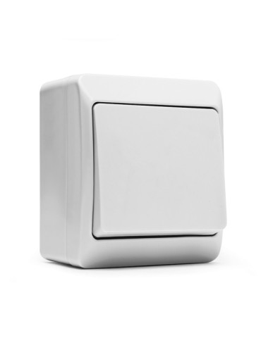 CONMUTADOR  SUPERFICIE  BLANCO  ESTANCO  IP54  10  A  5102