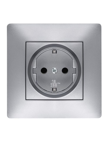 BASE  ENCHUFE  EMPOTRAR  ALUMINIO  16  A  9223