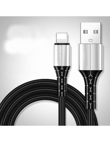 CABLE  CARGADOR  NYLON  2MHA  USB-LIGHTNING  IPHONE  1  M  PD-30L