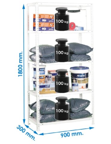 ESTANTERIA  ECONOM  300  BLANCA  180X90X30  PT0967