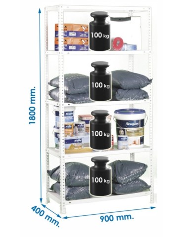 ESTANTERIA  ECONOM  400  BLANCA  180X90X40  PT0968