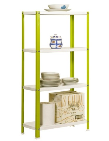 ESTANTERIA  C/T  4B  VERDE/BLANCO  160X80X30  PH1237
