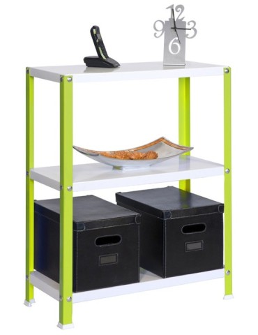 ESTANTERIA  C/T  3B  VERDE/BLANCO  90X80X30  PH1239