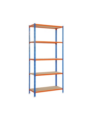 ESTANTERIA  S/T  5B  AZUL/NARANJA  20X10X40  MADERCLICK  PLUS