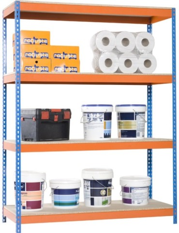 ESTANTERIA  S/T  4B  AZUL/NARANJA  2X1,5X0,45  1504-4