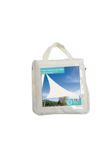 TOLDO  TRIANGULAR  CREMA  C/BOLSA  3,6X3,6  M  PG0679