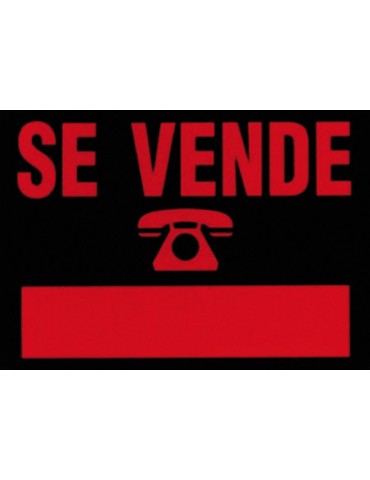 CARTEL  PLAST  SE  VENDE  ROJO  500X350  MM  208