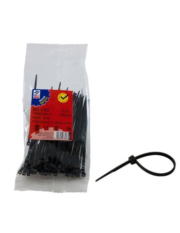 BRIDA  NYLON  NEGRA  B/100  7,5X320  MM  PT0069