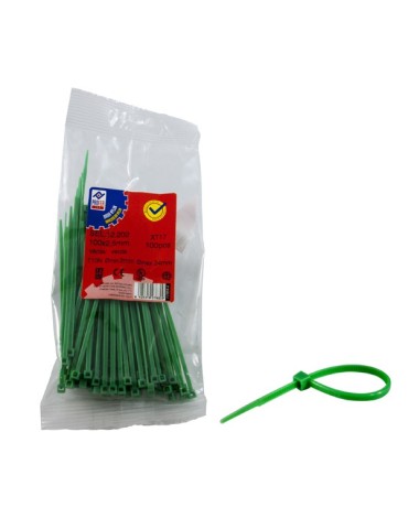 BRIDA  NYLON  VERDE  B/100  4,5X200  MM  PT0079