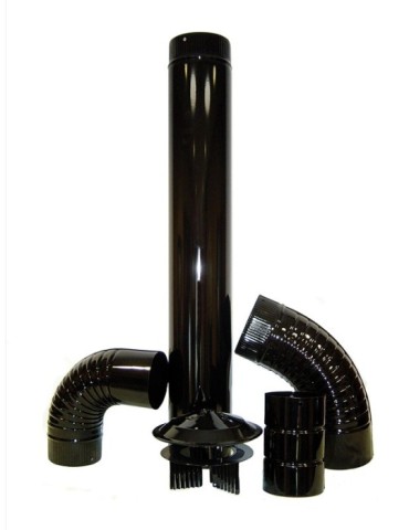 CODO  ESTUFA  VITRIF  NEGRO  45Âº  130  MM  CV13045