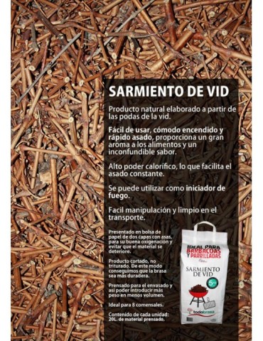 SARMIENTO  DE  VID  100%  NATURAL  5  KG