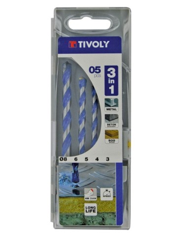 BROCAS  MULTIMATERIAL  JGO.  5  3-8  MM  11901870001