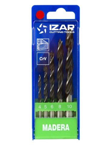 BROCA  MADERA  3P.  JGO  5  PZS.  4-10  MM  30223