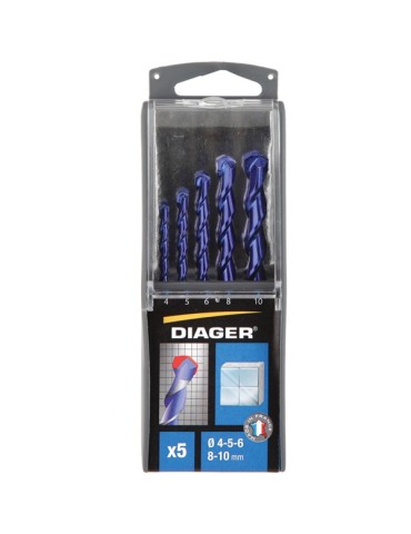 BROCA  CERAMICA  JGO  5  PZ  4-10  MM  D214B