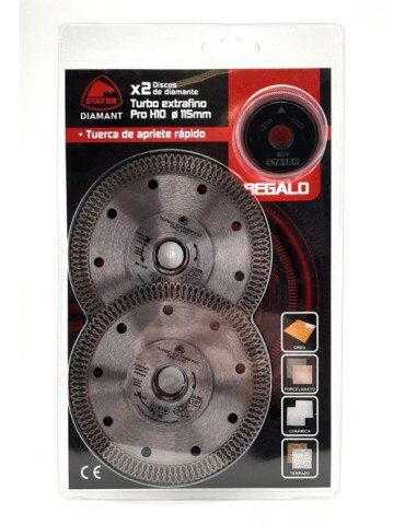 DISCO  PORCELANICO  TURBO+TUERCA  2UD  115  MM  14482