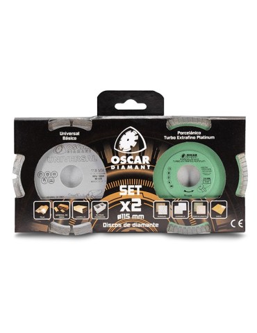 DISCO  DIAMANTE  PORC+G.OB  PACK  2  115  MM  8294.197