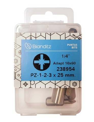 PUNTAS  PZ  1-2-3X25  MM  EX  +ADAP  1/4''  238954