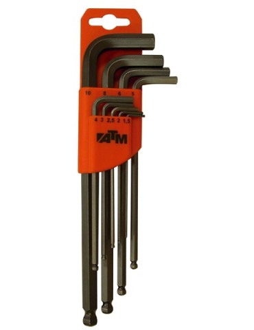 LLAVE  ALLEN  LARGA  BOLA  JGO  9PZ  1,5-10  MM  A1301
