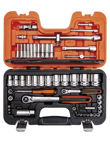 LLAVE  VASO  JGO  56  PZ+CARRACA  1/4-1/2''  S560