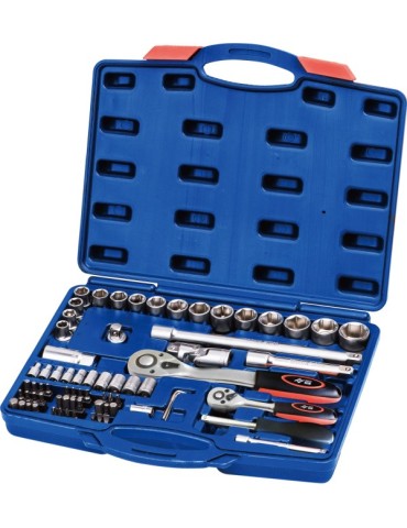 LLAVE  VASO  JGO  72  PZ  +CARRACA  1/4-1/2''  PT1056