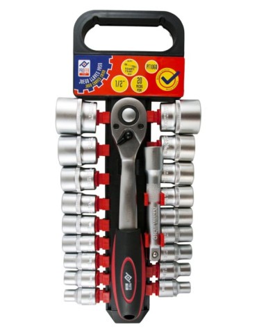 LLAVE  VASO  JGO  20  PZ  +CARRACA  1/2''  PT1060