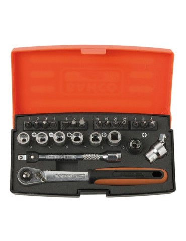 LLAVE  VASO  JGO  24  PZ+CARRACA  1/4''  SL24