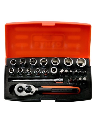 LLAVE  VASO  JGO  25  PZ+CARRACA  1/4''  SL25