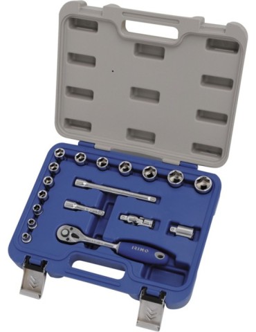 LLAVE  VASO  JGO  18  PZ+CARRACA  3/8''  119-18-4