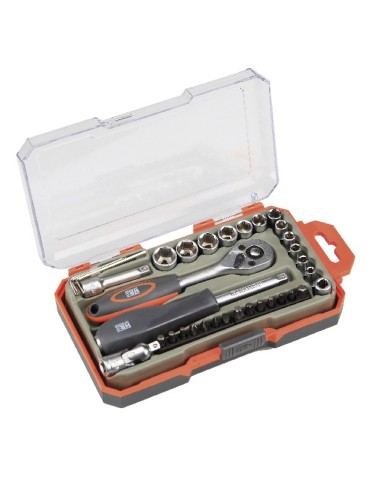 ESTUCHE  VASO  JGO  35  PZ  +CARRACA  1/4''  170735