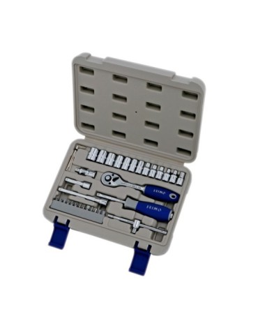 MALETIN  VASOS  Y  PUNTAS  35  PZ  1/4''  109-35-4