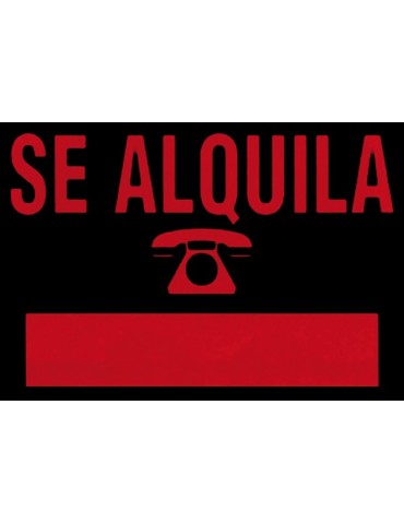 CARTEL  PLAST  SE  ALQUILA  ROJO