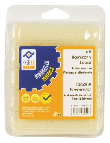 RECAMBIO  MINI  RODILLO  VELOUR  5  11  CM  PH0512