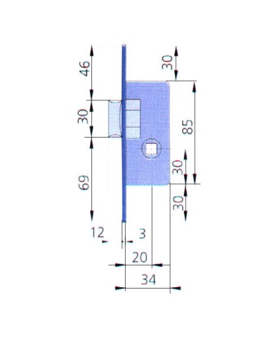 PICAPORTE  8MM  20  MM  1964R/0