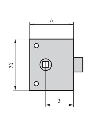 PICAPORTE  SOBREPONER  ESMALT  8MM  50  MM  234/50/1