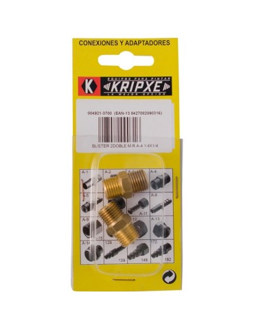 ENLACE  LATON  DOBLE  MACHO  BL.2  1/4''  004921-3700