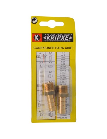 RACOR  MACHO  MANGUERA  BL.2  1/4X8  004935-3708