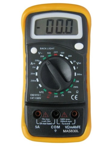 MULTIMETRO  DIGITAL  5A  500  V  MAS830L