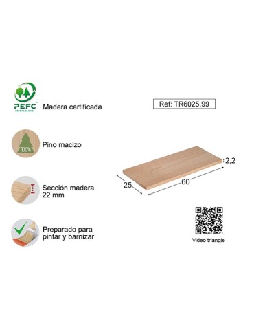 BALDA  MURAL  PINO  22MM  S/BARN  60X25  CM  TR6025.99