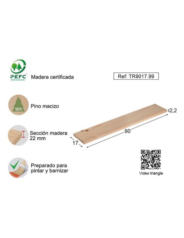 BALDA  MURAL  PINO  22MM  S/BARN  90X17  CM  TR9017.99