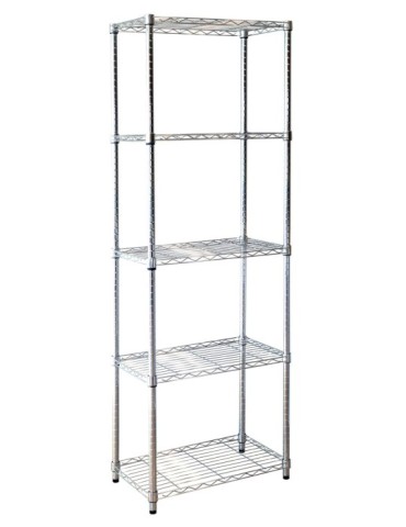 ESTANTERIA  CROMADA  STYLO  5  B.  180X90X35  10001