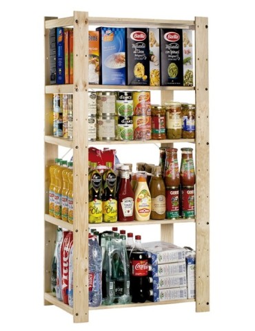 ESTANTERIA  MADERA  LAMAS  5/B  175X43X77  EVM-457.99