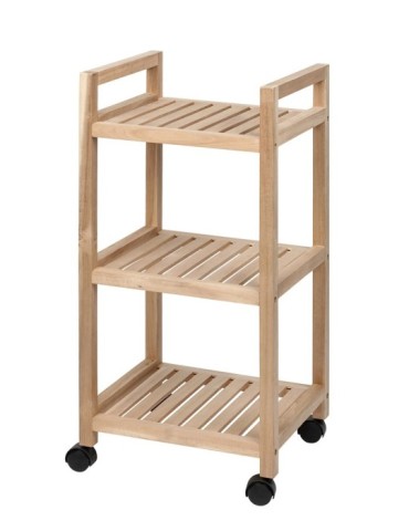 ESTANTERIA  3  ESTANTES  C/RUEDAS  72X35X31CM  50743