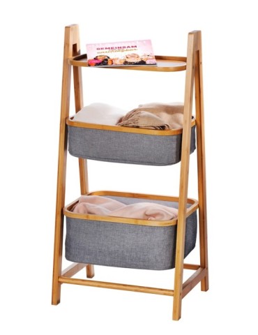 ESTANTERIA  2CESTA  BAMBU  BAHARI  44X91X34CM  62216